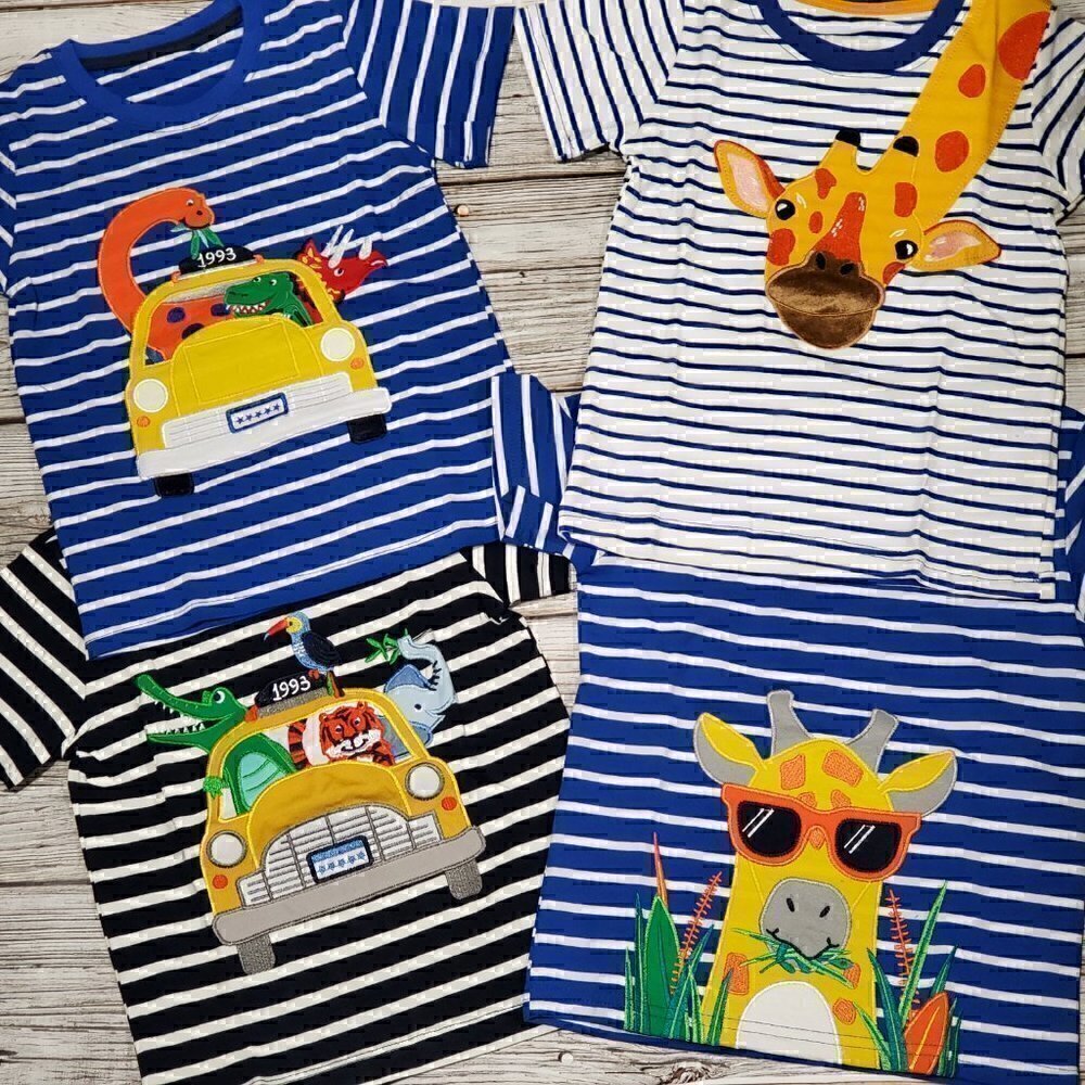 Embroidered Summer T-Shirts Zoo Trip T-Shirts - Picture 9 of 12